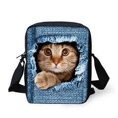 Kids Polyester Cat Dog Outdoor Small Shoulder Crossbody Bag