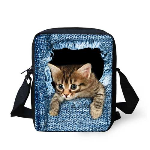 Kids Polyester Cat Dog Outdoor Small Shoulder Crossbody Bag