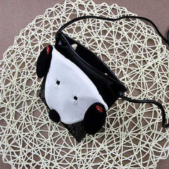 Cartoon Cute White and Black Dog Shoulder Bags Crossbody Bags