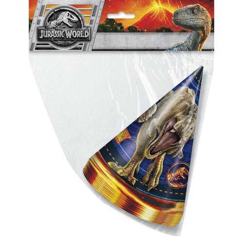 Jurassic World Party Hats [8 Per Package]