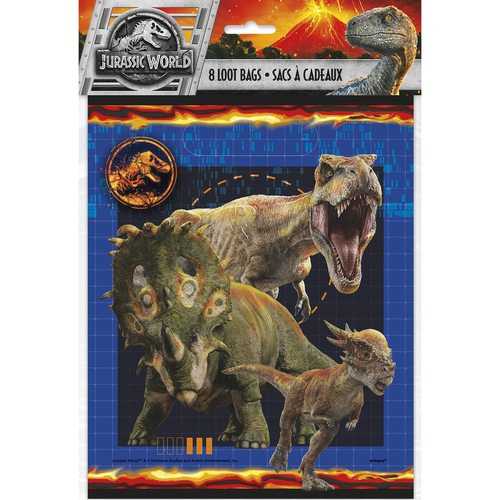 Jurassic World Plastic Loot Bags [8 Per Pack]