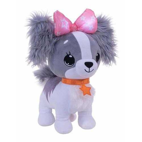 Wish Me Pets Glow Plush - Grey Cavalier Puppy
