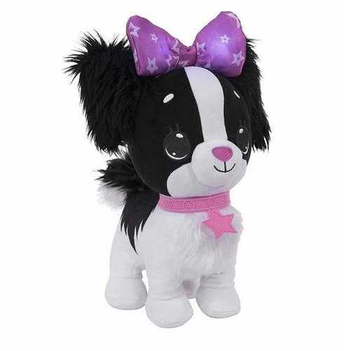 Wish Me Pets Glow Plush - Black and White Cavalier Puppy