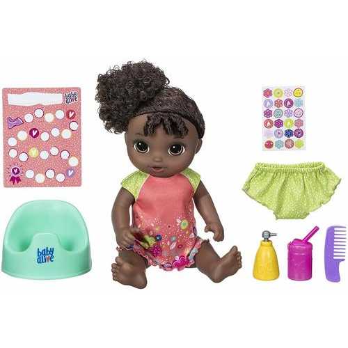 Baby Alive Potty Dance Baby - African American - Black Curly Hair