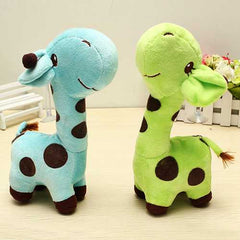 Multicolored Cartoon Plush Giraffe Sika Deer Stuffed Toys Kids Gift