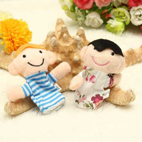 Funny Family Finger Puppets Story Set Toy Gift for Kids Baby