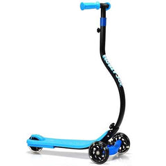 Folding Kids C Shape Anti-Collision Adjustable Kick Scooter -Blue