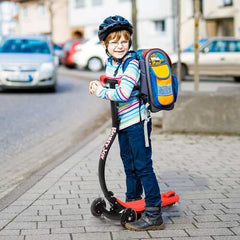 Folding Kids C Shape Anti-Collision Adjustable Kick Scooter -Red