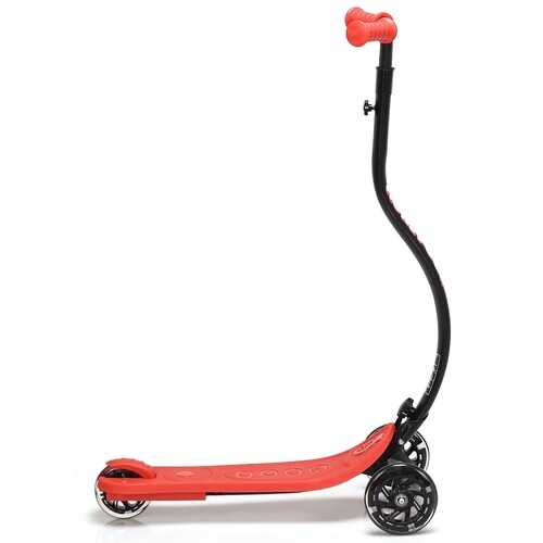 Folding Kids C Shape Anti-Collision Adjustable Kick Scooter -Red