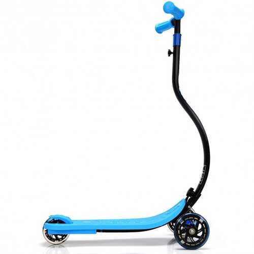 Folding Kids C Shape Anti-Collision Adjustable Kick Scooter -Blue