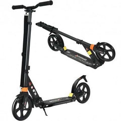 Folding Aluminium Adjustable Kick Scooter with Shoulder Strap-Black