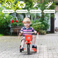 Kids Tricycle Rider with Adjustable Seat-Red