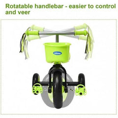 Kids Tricycle Rider with Adjustable Seat-Green