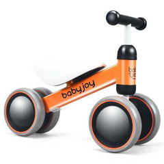 4 Wheels No-Pedal Baby Balance Bike-Orange