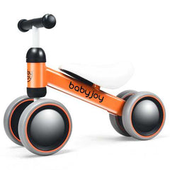 4 Wheels No-Pedal Baby Balance Bike-Orange