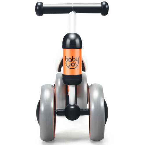 4 Wheels No-Pedal Baby Balance Bike-Orange