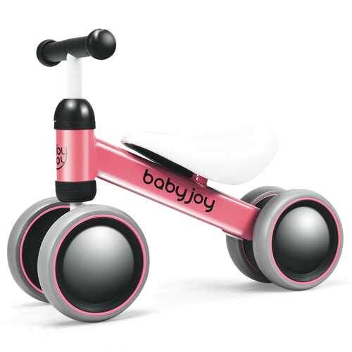 4 Wheels No-Pedal Baby Balance Bike-Pink