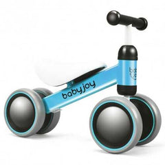 4 Wheels No-Pedal Baby Balance Bike-Blue