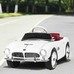 12 V BMW 507 Licensed Electric Kids Ride On Retro Car-White