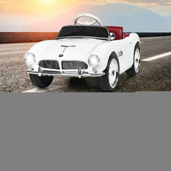 12 V BMW 507 Licensed Electric Kids Ride On Retro Car-White