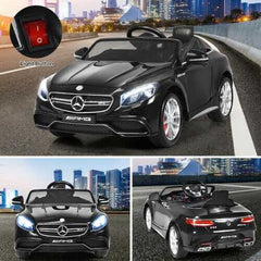 12 V Mercedes-Benz S63 Licensed Kids Ride On Car-Black