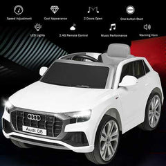 12V Licensed AudiQ8 Kids Ride On Car-White