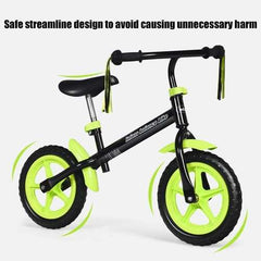 Adjustable Lightweight Kids Balance Bike-Green