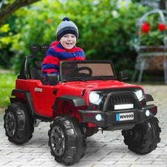 12V Kids Spring Suspension Ride On Truck-Red