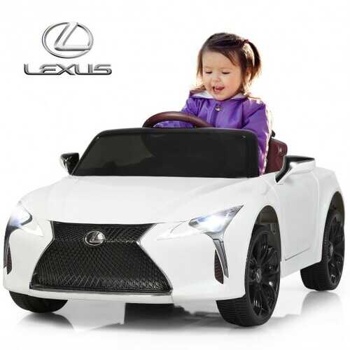 Kids Ride Lexus LC500 Licensed Remote Control Electric Vehicle-White