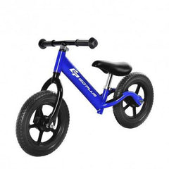 Black/Pink/Blue 12" Balance Kids No-Pedal Learning Bicycle -Blue