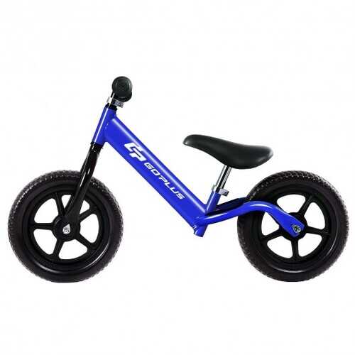 Black/Pink/Blue 12" Balance Kids No-Pedal Learning Bicycle -Blue