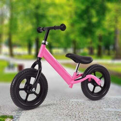 12" Balance Kids No-Pedal Learning Bicycle Black/Pink-Pink