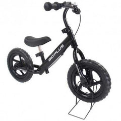 12" Four Colors Kids Balance Bike Scooter with Brakes and Bell-Black