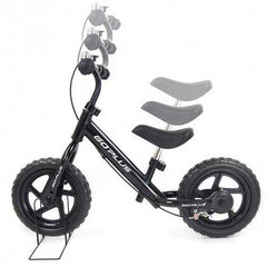 12" Four Colors Kids Balance Bike Scooter with Brakes and Bell-Black