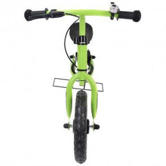 12" Four Colors Kids Balance Bike Scooter with Brakes and Bell-Green