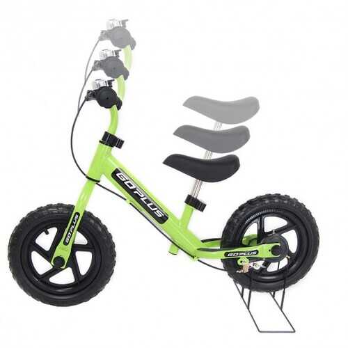 12" Four Colors Kids Balance Bike Scooter with Brakes and Bell-Green