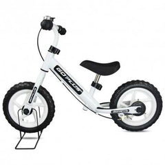 12" Four Colors Kids Balance Bike Scooter with Brakes and Bell-White