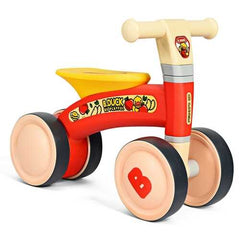 4 Wheels Toddler Balance Bike No Pedal-Red