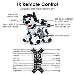 Wireless Programmable Interactive Remote Control Robotic Dog-Black