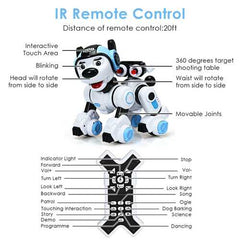 Wireless Programmable Interactive Remote Control Robotic Dog-Blue