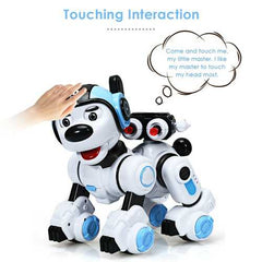 Wireless Programmable Interactive Remote Control Robotic Dog-Blue